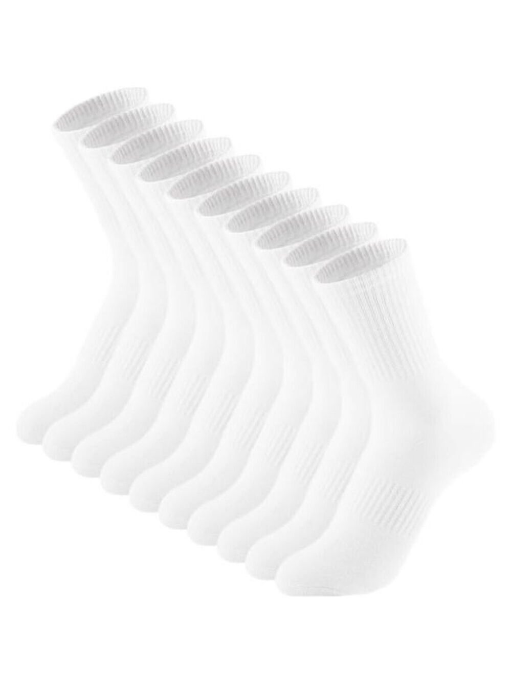 Womens Crew Socks Cotton Athletic Gym Running Hiking Lightweight Thin 5 Pairs